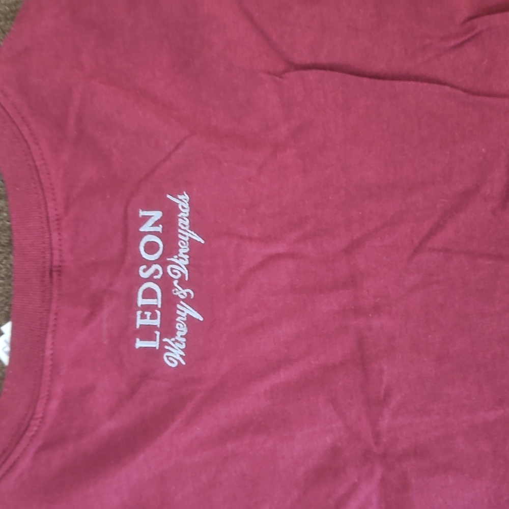Burgundy Graphic T-Shirt with Wine Glasses - Picture 5 of 5